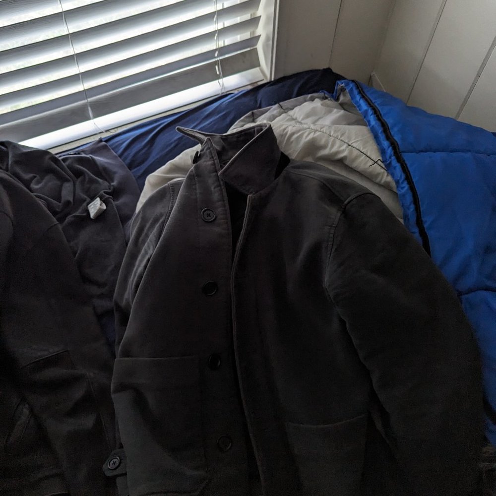 Banana Republic Mens XS Peacoat ( suede-like cotton )